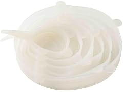 TableCraft 12789 Round Reusable Stretch Lids Set of 6