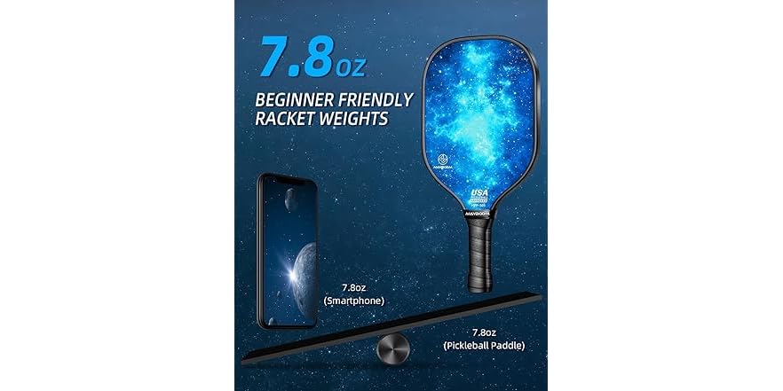 Mayboom Pickleball Paddle Set – USAPA Approved, 2 Rackets + Balls - Image 5
