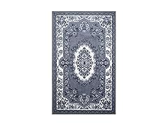 Superior 4'x6' Classic Traditional Ornamental Floral Scroll Border Area Rug
