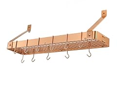 Satin Copper Wall-Mount Pot Rack
