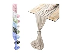 RCZ Décor Silky Touch Chiffon Table Set Beige