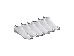 Dickies Dri-Tech No Show Socks (L) White