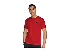 Starter Mens (M) Soft Embroidered Tee Red