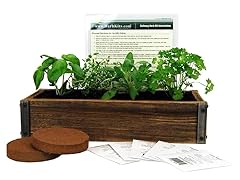 Barnwood Planter Herb Garden Kit