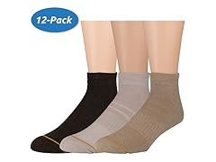 Gold Toe Men's Performance Ankle Socks 12-Pairs