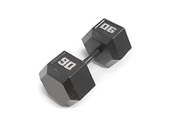 Marcy 90lb Cast Iron Hex Dumbbell, Single, 90lbs