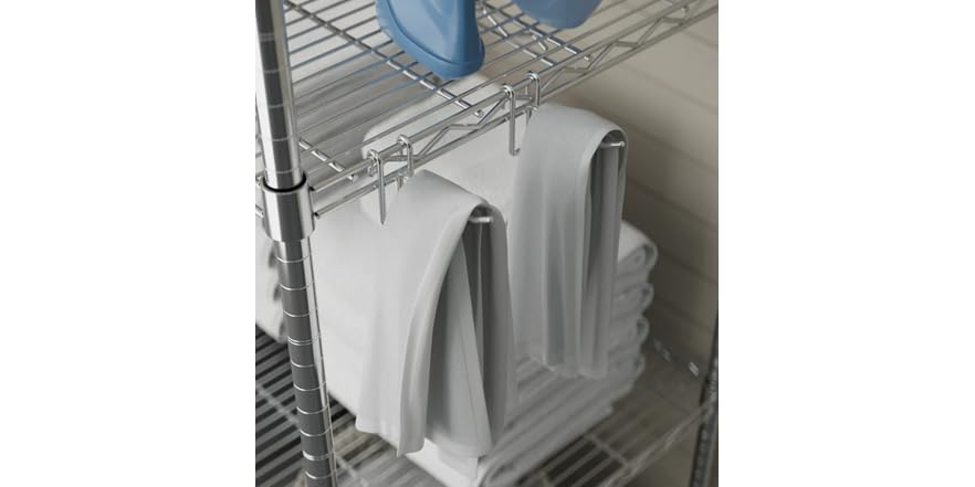 Everest Wire Rack Accessories Kit 7-Pack - Silver