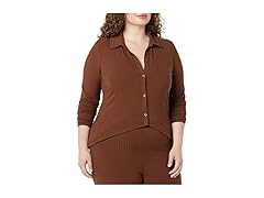 Women's Wide Rib LS Cardigan (M)