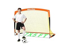 Dimples Excel Soccer Goals Kids 7x5 FT (36"D x 48"W x 36"H Orange Black)