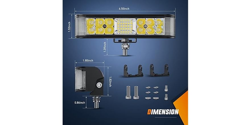 3inch 20W 1160LM Flood Built-in EMC LED Work Lights (Pair - Foto 3
