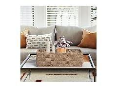 Sukkiri Homu Set of 2 Narrow Wicker Storage Baskets,