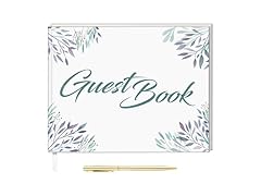 Wedding Guest Book with Pen 