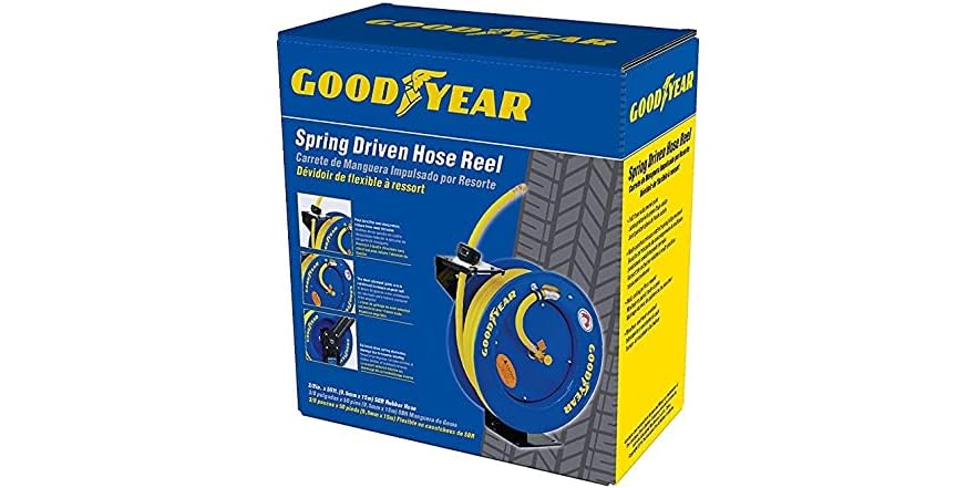 Topring Ezreel 79.820 Hose Reel – Fits 3/8" X 50', 1/2" X 30', Or 1/4" X 100' – 300 PSI For Air & Water