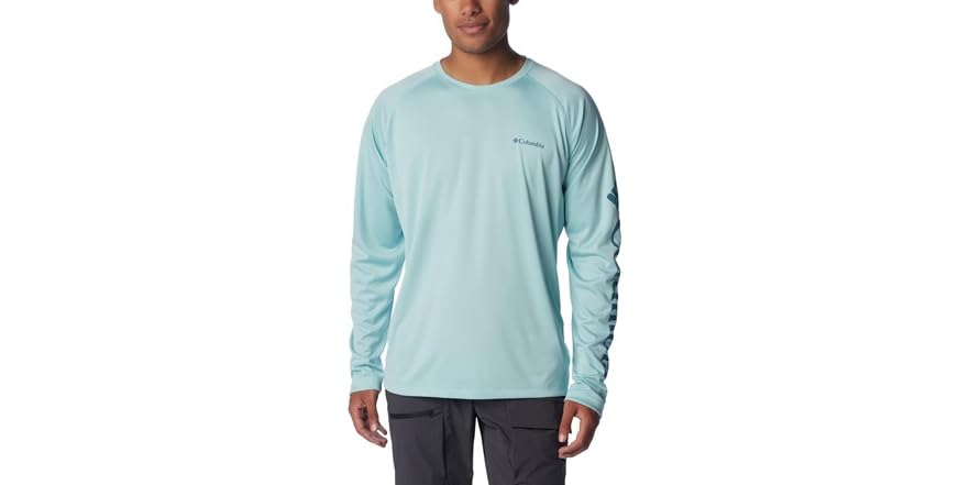 Columbia Women's Fork Stream Long Sleeve Shirt, Peach/Wild Geranium Graphic, Small