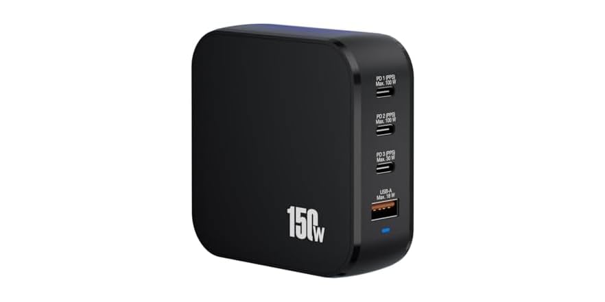 BOERX 4-Port 150W GaN USB-C Charger Station