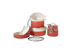 Bloomhouse 12 Piece Aluminum Pots and Pans Cookware Set 