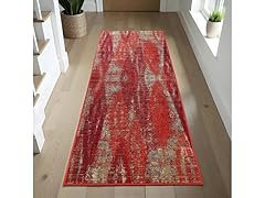 Superior Indoor Non-Slip Rug Brayton Collection Red