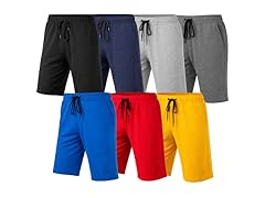 5Pk Mens T/F Performance Shorts