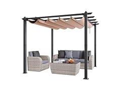 VEVOR 10'x10' Outdoor Retractable Pergola with Canopy