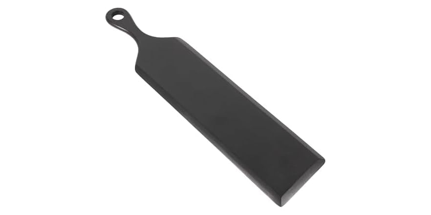 Bloomingville Mango Wood Cheese and Cutting Board with Round Opening on Handle, Black