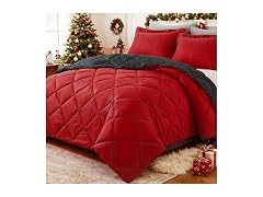 Red Reversible Comforter Set King