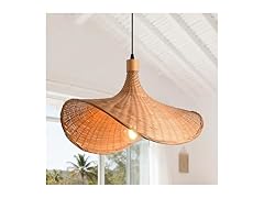Parrot Uncle D3035 20" Hand-Woven Bamboo Chandelier