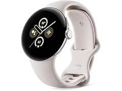 Google Pixel Watch, 41mm Polished Silver Case w/Chalk Active (Open Box)