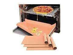 Demiwise 3 Pack Copper Oven Liners for Bottom of Oven