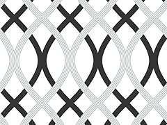 Black and Silver Lattice Peel and Stick Wallpaper
