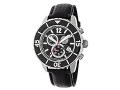 Morphic M51 Series Mens Swiss Chronograph Leather Strap Watch with Date Display