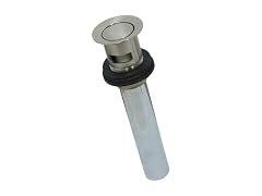 Kingston Brass Push Pop-Up Drain with Overflow, Brushed Nickel