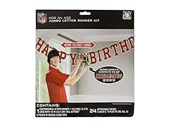 Adorable Multi-Color NFL Drive Add-An-Age Letter Banner