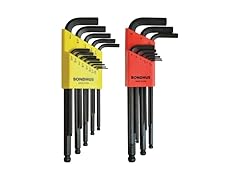 Bondus 20199 Set 22 Ball End L-Wrench IN/MM 2 Pack