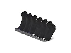 Champion Mens (6-12) 6Pk Cushion Quarter True Black