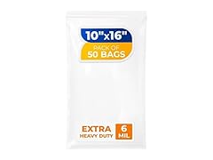 Paclord 10" x 16" Medium Zip Seal Lock Bags, 6 Mil (Pack of 50)