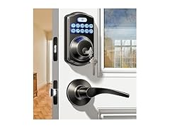 VEISE KS01B Keypad Deadbolt with Levers Black