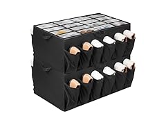 STORAGEIDEAS Extra Large Shoe Organizer Black, 2 Pack