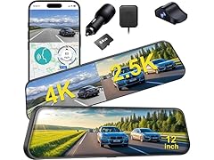 Roadwitness 4K Rear View Mirror Camera | 12in