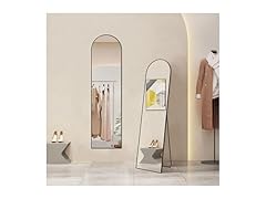 Homee Arched Full Length Mirror, 59"x 16" Black