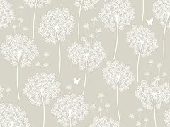 Dandelion Taupe Peel and Stick Wallpaper