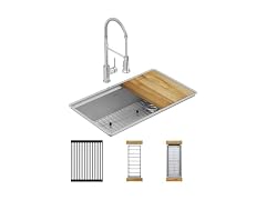Elkay Crosstown 18 Gauge Workstation SS Sink & Faucet Kit