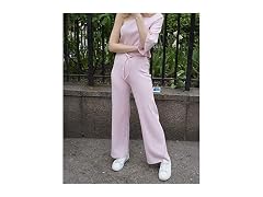 The Drop Blush High Rise Wide Leg Pant