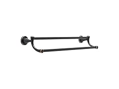 Peerless 24-in Double Oil Rubbed Bronze Wall Mount Double Towel Bar