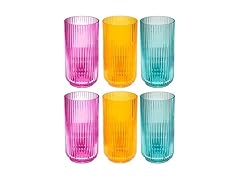 Mesa Acrylic Drinking Glass - Assorted Colors - 22 oz - Set of 6