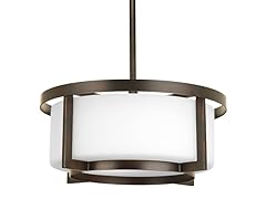 2-Light Semi-Flush, Antique Bronze