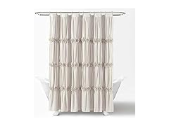 Lush Decor, Neutral Darla Shower Curtain