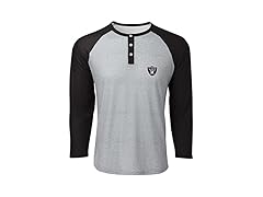 FOCO Men's Henley Grey (L) 