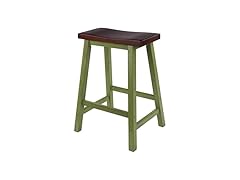 Winsome Satori Saddle Seat 24In Counter Stool Rustic
