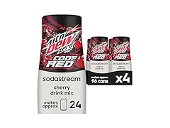 SodaStream 1924235010 Pack of 4 MTN Dew Code Red Zero