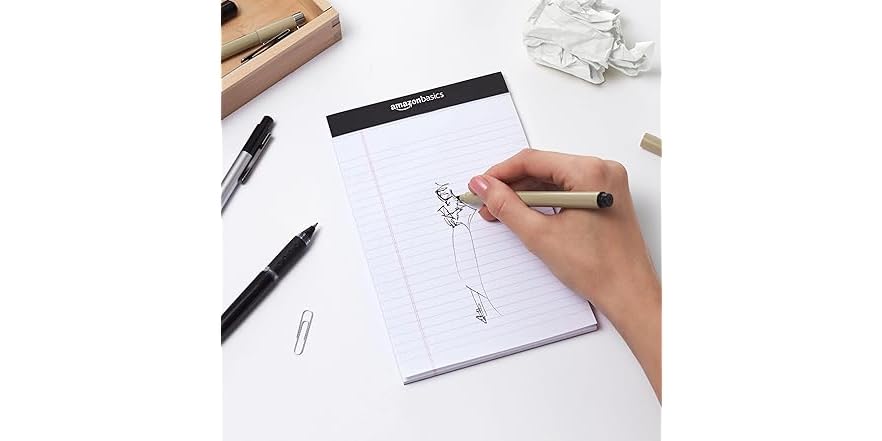 Amazon Basics 5" x 8" Writing Pad, 72Ct